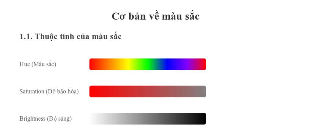 Ba thuộc tính của màu sắc